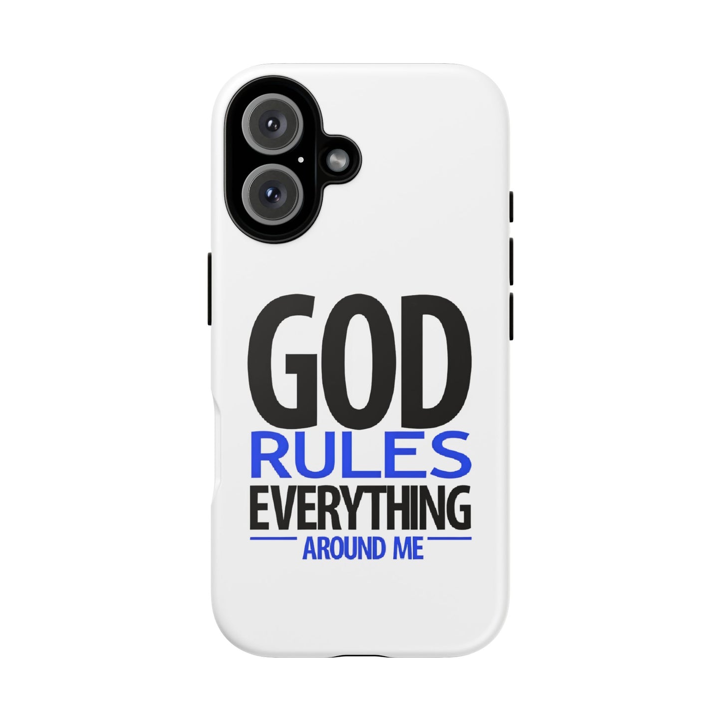 God Rules Tough Phone Case, trending phone cases, Religious Gift, spiritually themed Accessory, Inspirational Phone Case, Faith-Based phone Case