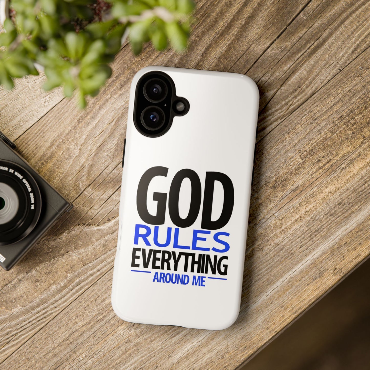 God Rules Tough Phone Case, trending phone cases, Religious Gift, spiritually themed Accessory, Inspirational Phone Case, Faith-Based phone Case