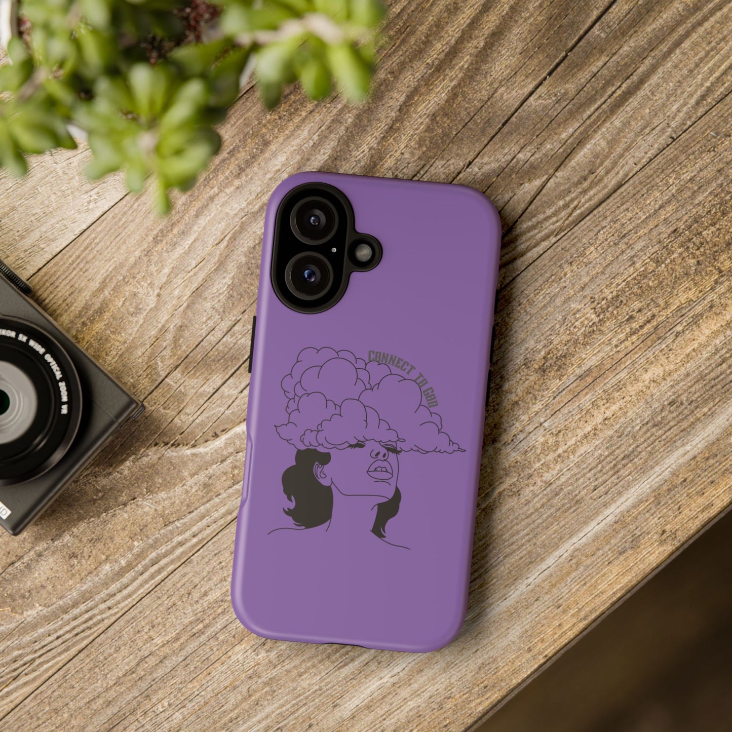 Purple Art Phone Case, Tough Cases for believers, Unique Phone Cover, Gifts for friends, Trendy Phone Accessories