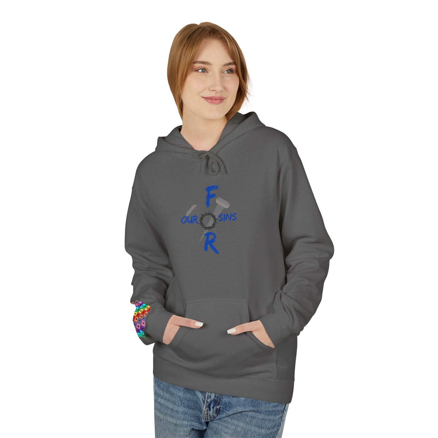 Unisex logo Fleece Hoodie - Cozy Gift for Friends, Motivational Apparel, Casual Wear, Birthday Present, Everyday Comfort