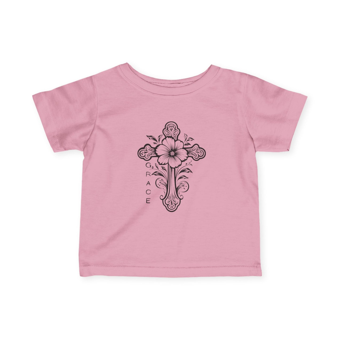 Baby faith inspired Graphic Tee with Floral Design, Infant T-Shirt, Cute Kids Clothing, Baby Shower Gift, Toddler Outfit, faith based Spring Fashion