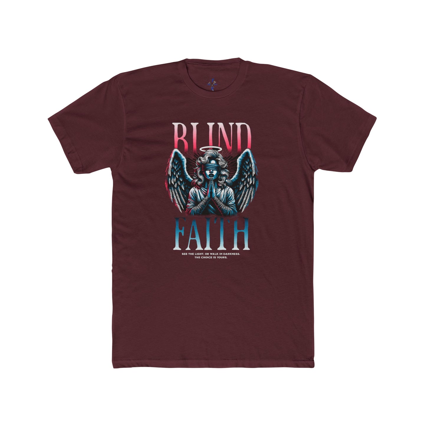 Blind Faith Unisex Cotton Crew Tee, trending Graphic T-Shirt, Faith based Casual Wear, Faith-Inspired Apparel, Unique Gift for believers