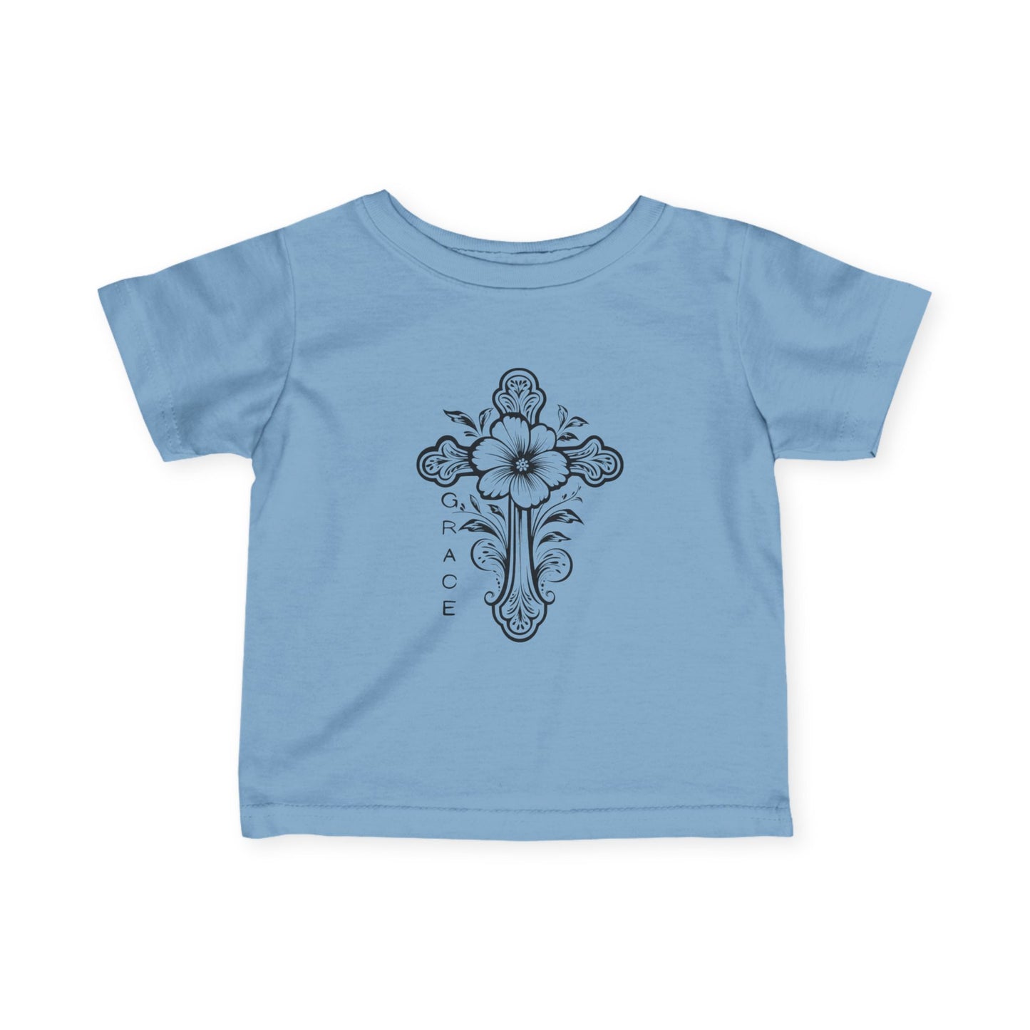 Baby faith inspired Graphic Tee with Floral Design, Infant T-Shirt, Cute Kids Clothing, Baby Shower Gift, Toddler Outfit, faith based Spring Fashion