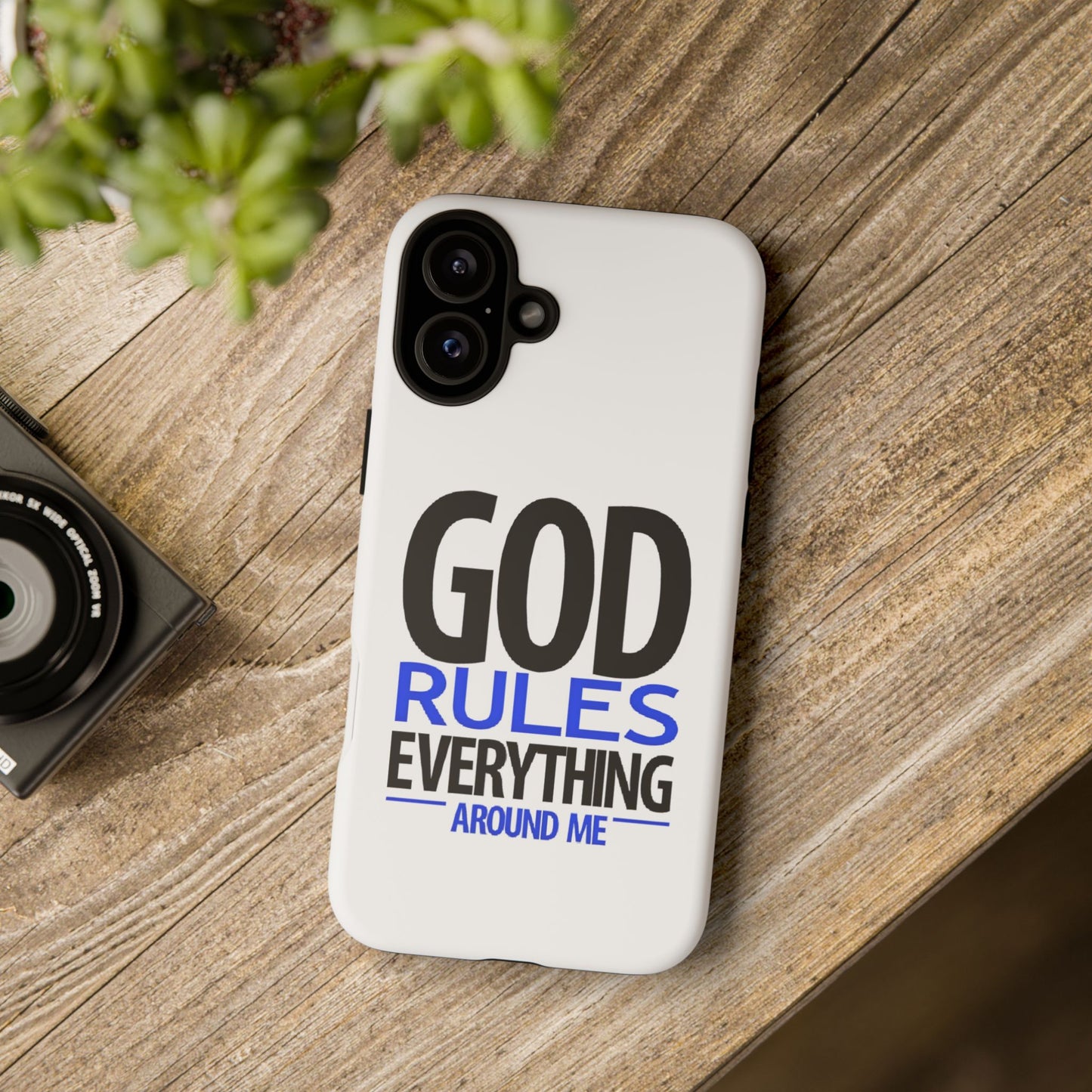 God Rules Tough Phone Case, trending phone cases, Religious Gift, spiritually themed Accessory, Inspirational Phone Case, Faith-Based phone Case