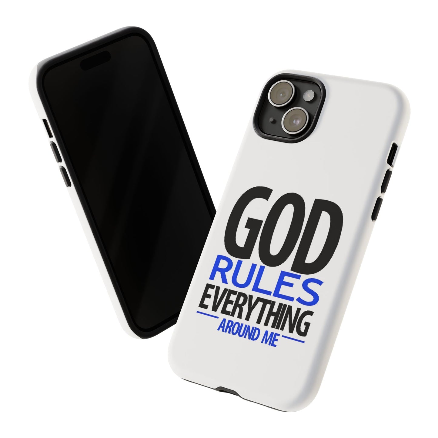 God Rules Tough Phone Case, trending phone cases, Religious Gift, spiritually themed Accessory, Inspirational Phone Case, Faith-Based phone Case