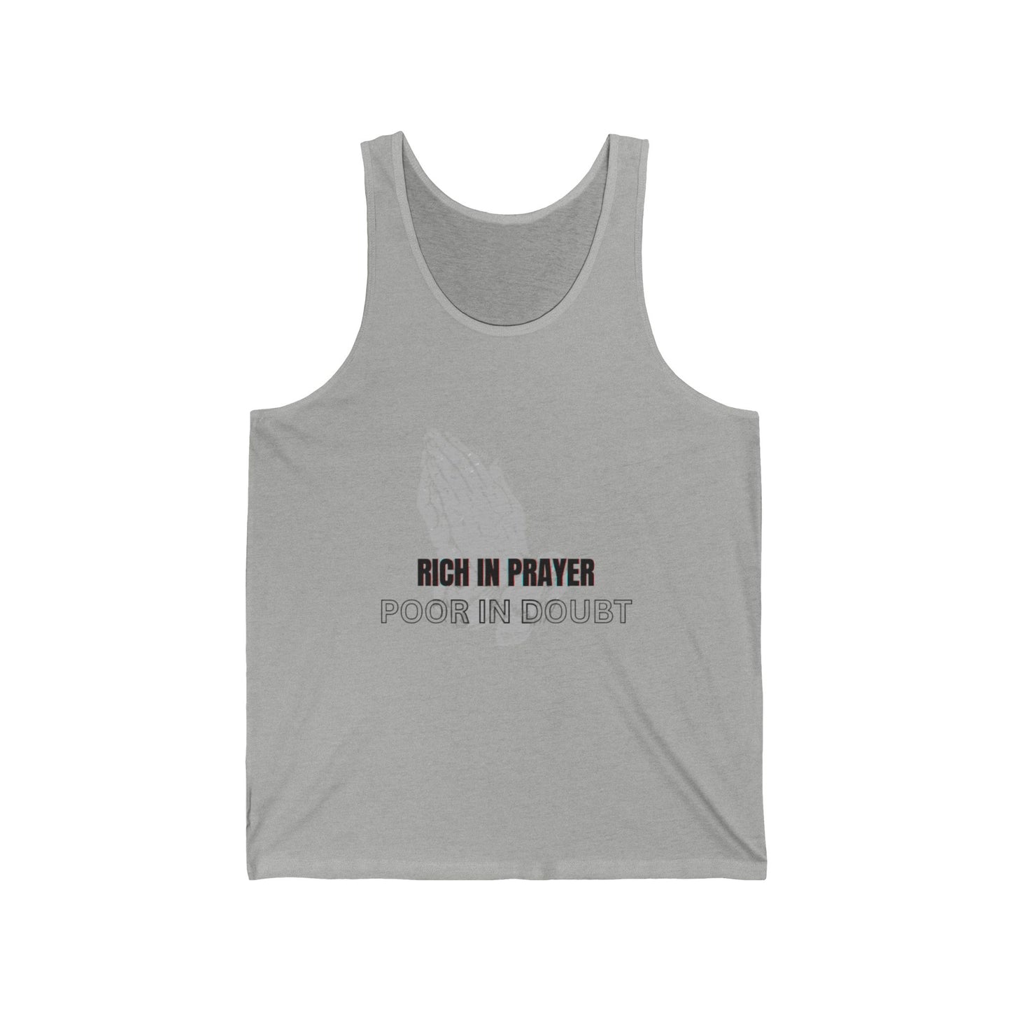 Spiritual Unisex Tank Top, Inspirational Prayer Apparel, Godchild Gift, Faith-Based Summer Wear, Motivational Church Tank