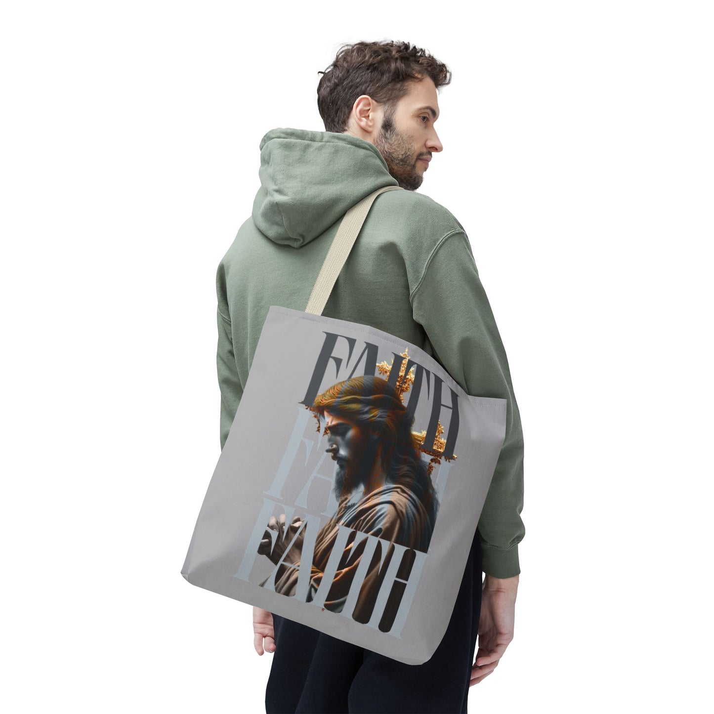 Faith themed Tote Bag for Daily wear, Reusable Shopping Bag, Christian Gift for any occassion, Affirmation Accessory, Stylish Faith Bag