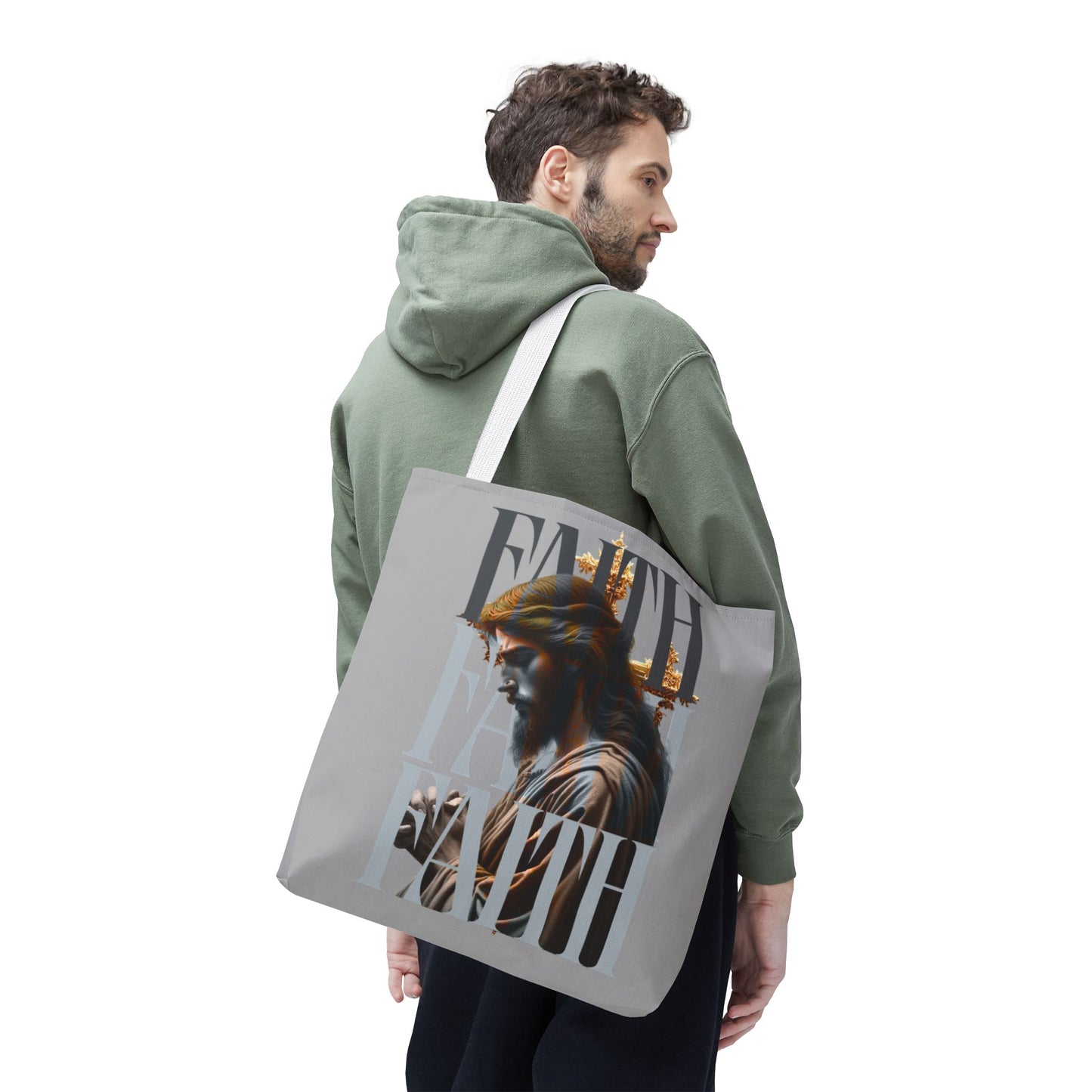 Faith themed Tote Bag for Daily wear, Reusable Shopping Bag, Christian Gift for any occassion, Affirmation Accessory, Stylish Faith Bag