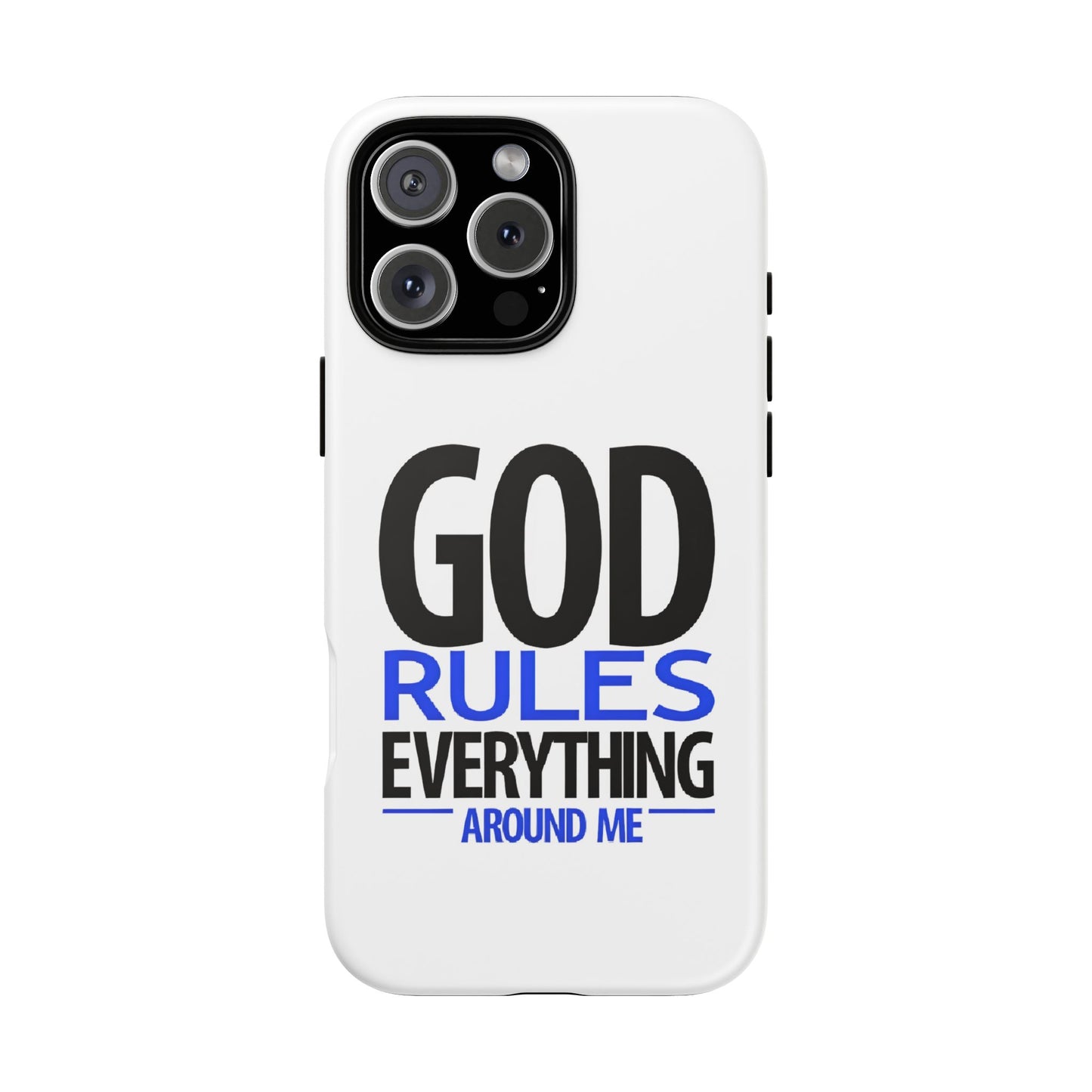 God Rules Tough Phone Case, trending phone cases, Religious Gift, spiritually themed Accessory, Inspirational Phone Case, Faith-Based phone Case
