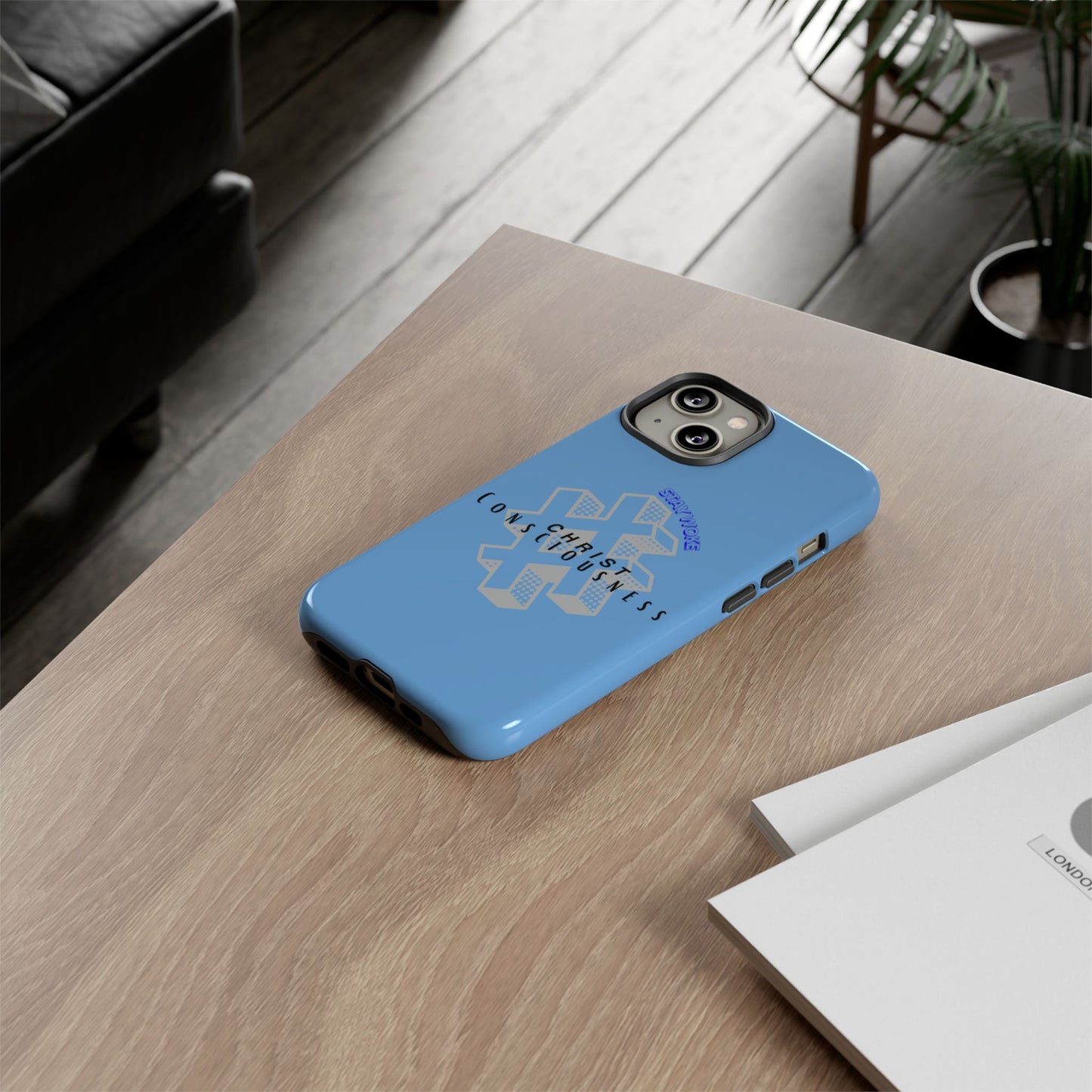 Hashtag Phone Case, Spiritual Gift, Faith-Based Accessory, Unique Tech Cover, Blue Phone Protector, trending tough cases, trending iPhone cases