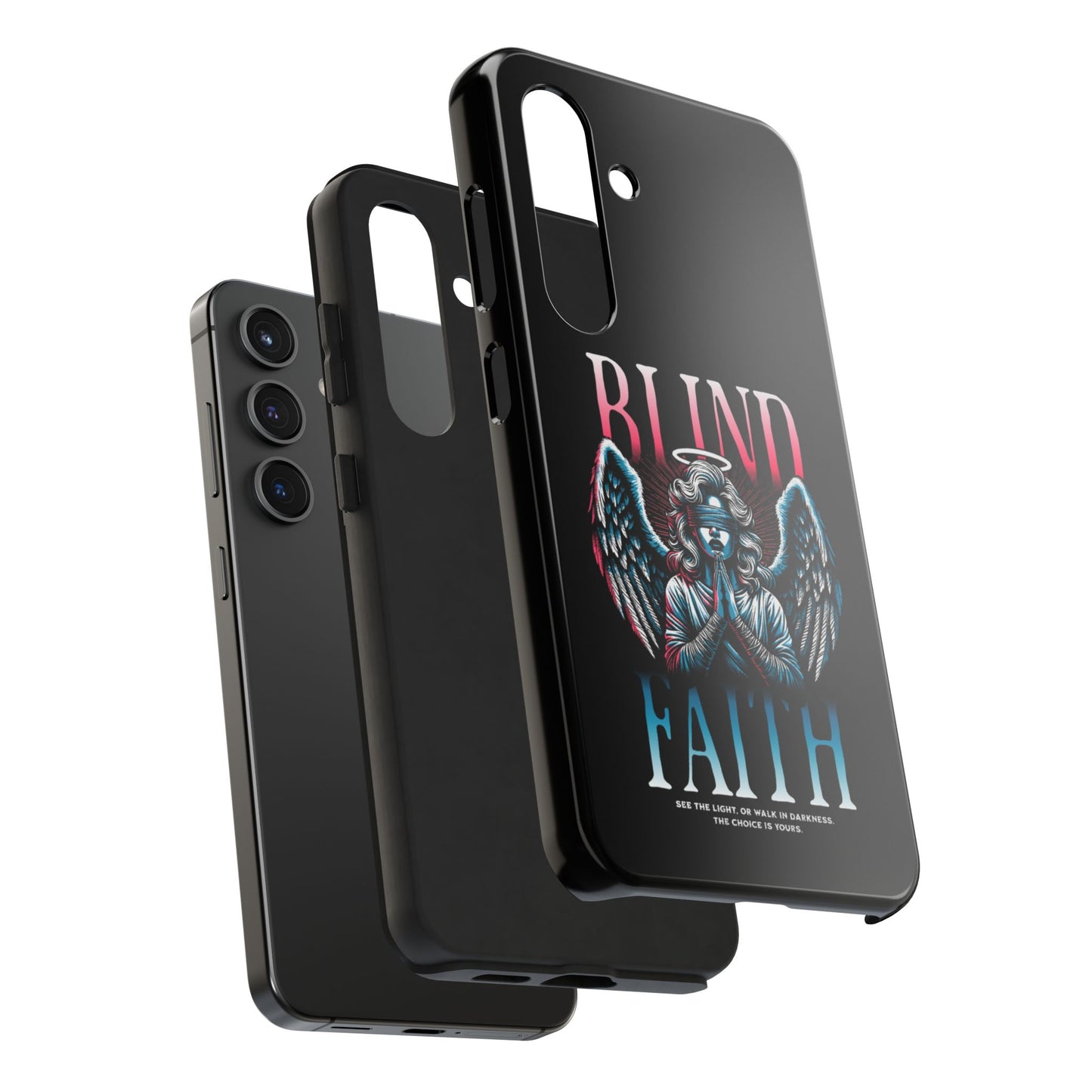 Angelic Blind Faith Phone Case | Tough Phone Cases, Angel Design, everyday Gifts, Faith-Based, Protection Case, trending smartphone cases
