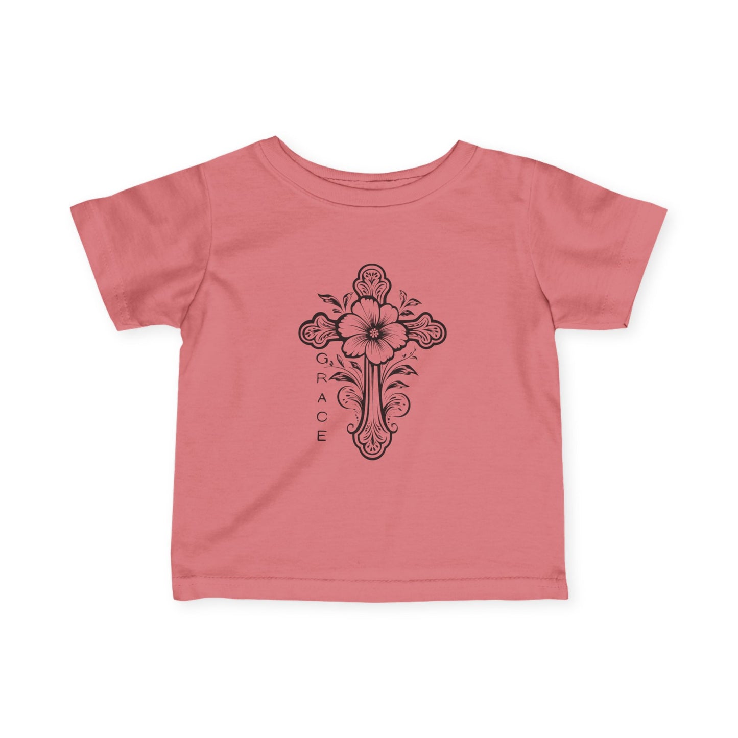Baby faith inspired Graphic Tee with Floral Design, Infant T-Shirt, Cute Kids Clothing, Baby Shower Gift, Toddler Outfit, faith based Spring Fashion