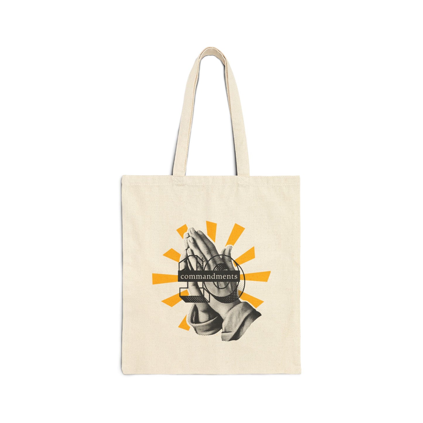 Praying Hands Canvas Tote Bag, Faith-Based Tote, Religious Gift, Spiritual Bag, Eco-Friendly Shopping Tote, Inspirational Gift