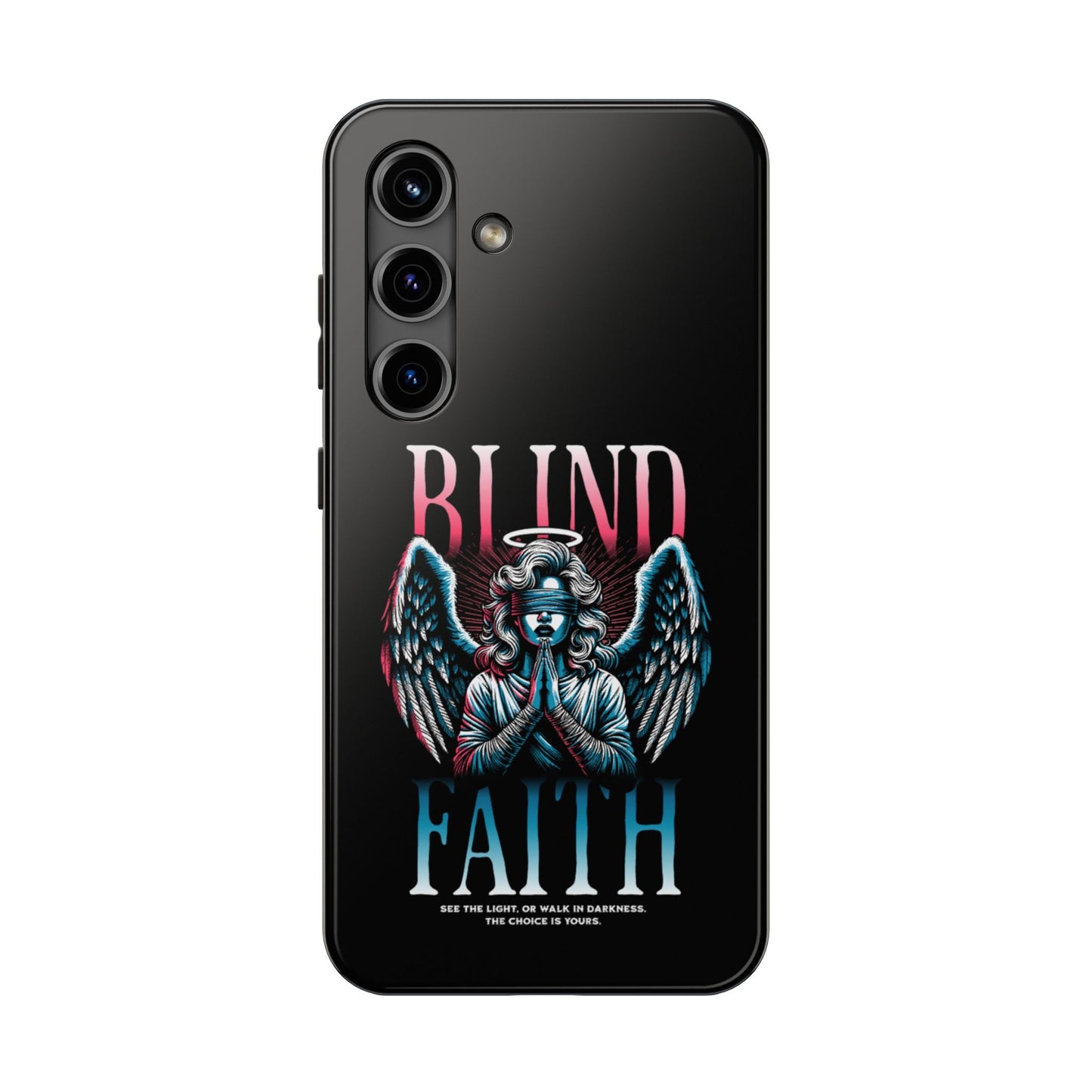 Angelic Blind Faith Phone Case | Tough Phone Cases, Angel Design, everyday Gifts, Faith-Based, Protection Case, trending smartphone cases