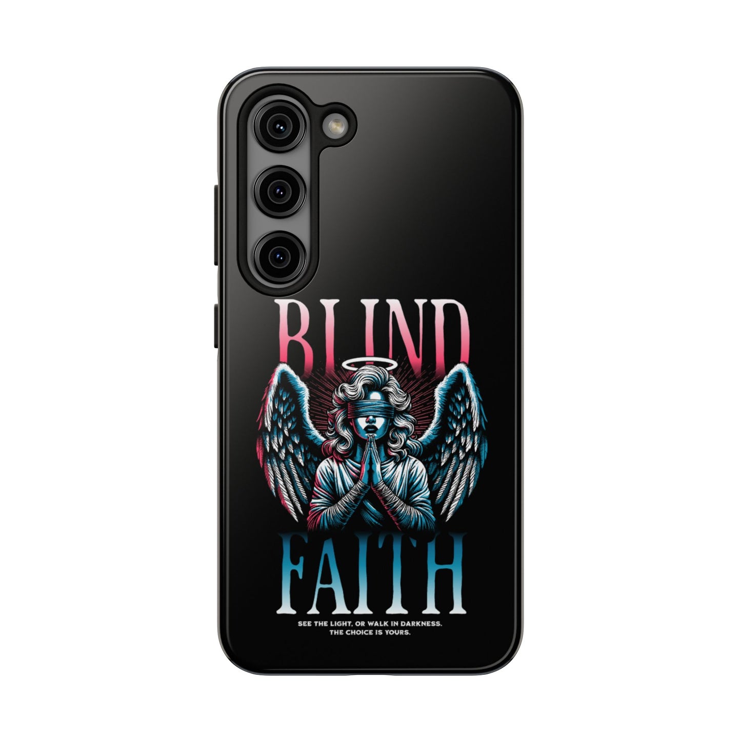 Angelic Blind Faith Phone Case | Tough Phone Cases, Angel Design, everyday Gifts, Faith-Based, Protection Case, trending smartphone cases