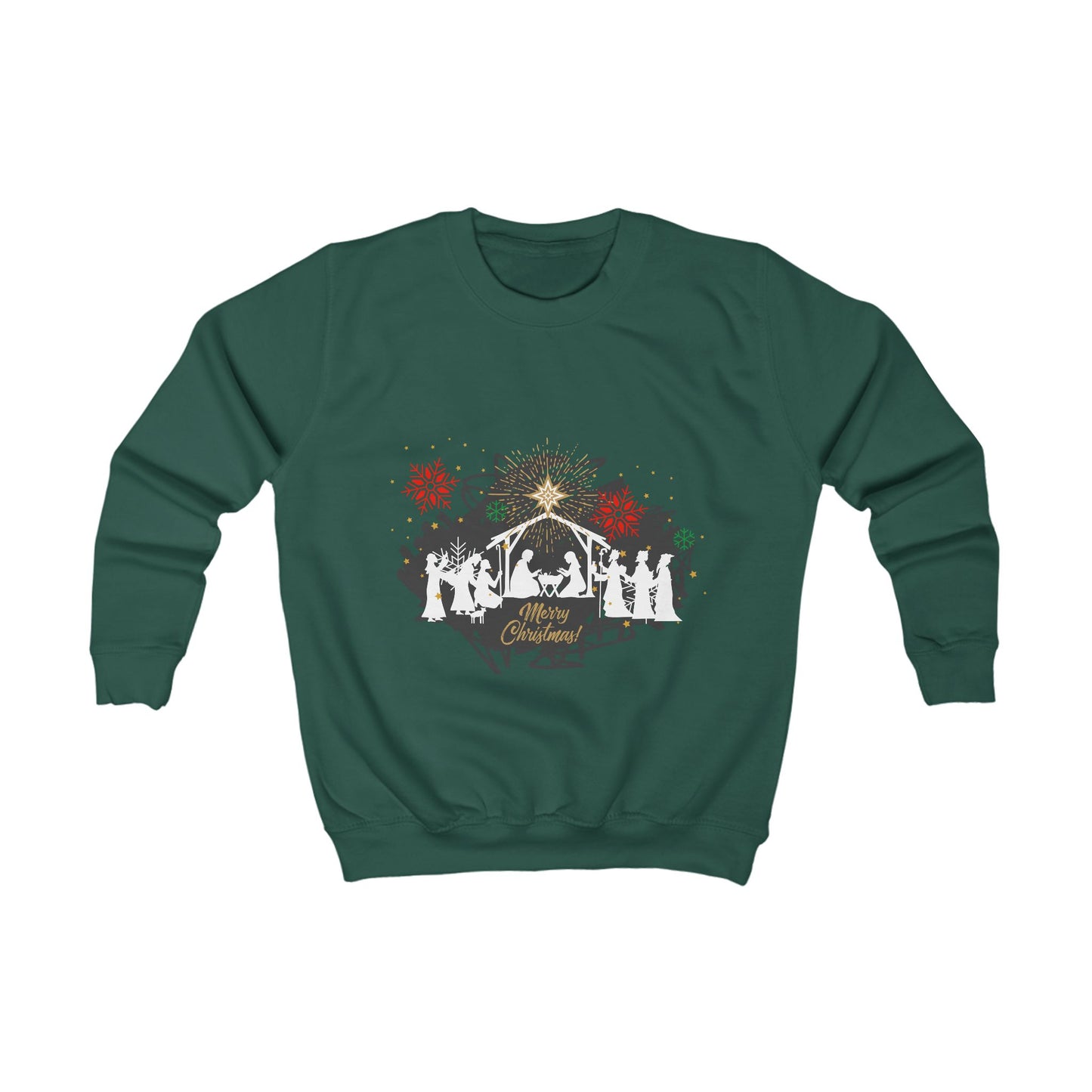 Christmas themed Kids Sweatshirt , Perfect, faith Inspired Cozy Wear, Winter apparel for christians
