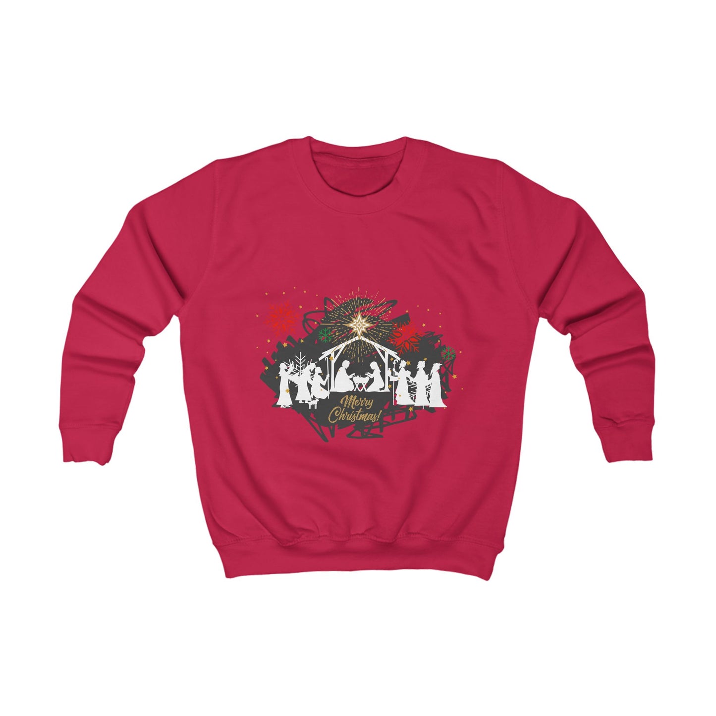 Christmas themed Kids Sweatshirt , Perfect, faith Inspired Cozy Wear, Winter apparel for christians