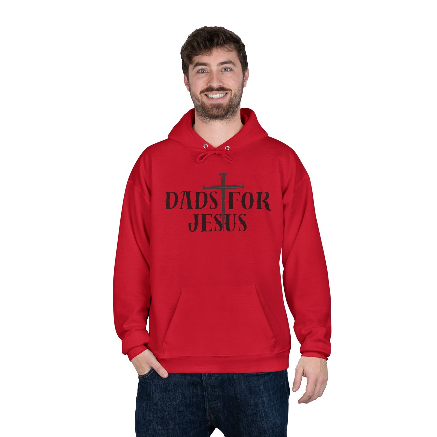Dads for Jesus Eco-Friendly Hoodie, Christian Gift, Faith-Based Apparel, Unisex Sweatshirt, Casual Outfit, Gift for Dads