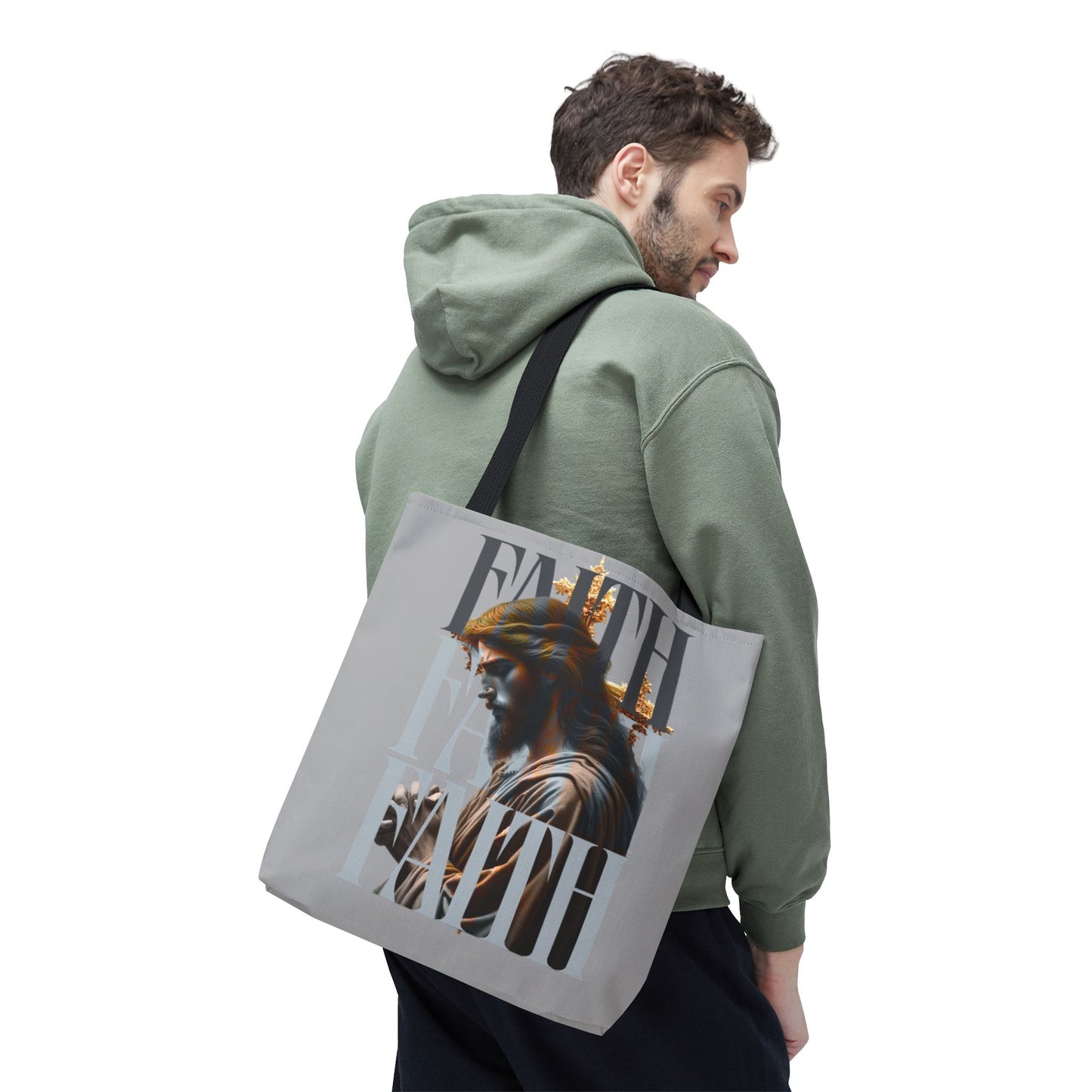Faith themed Tote Bag for Daily wear, Reusable Shopping Bag, Christian Gift for any occassion, Affirmation Accessory, Stylish Faith Bag