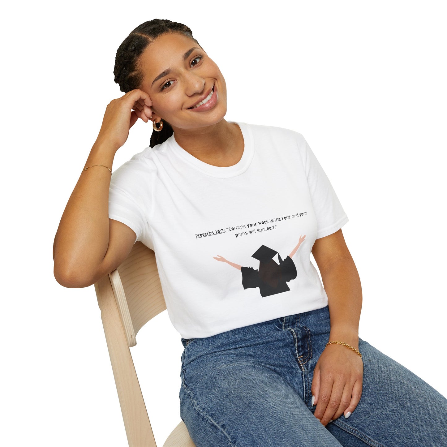 Bible verse Graduation Cap Unisex T-Shirt, faith inspired Achievement gifts Perfect for christian Graduates, Gift for Graduation Day