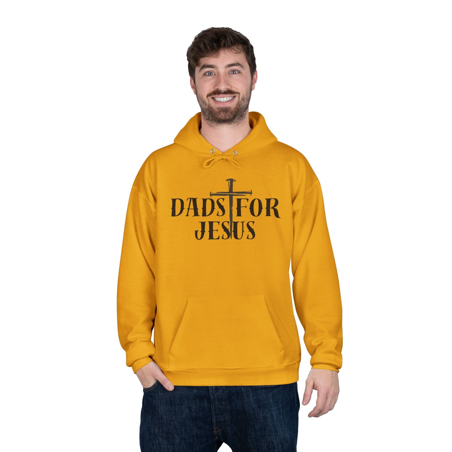 Dads for Jesus Eco-Friendly Hoodie, Christian Gift, Faith-Based Apparel, Unisex Sweatshirt, Casual Outfit, Gift for Dads
