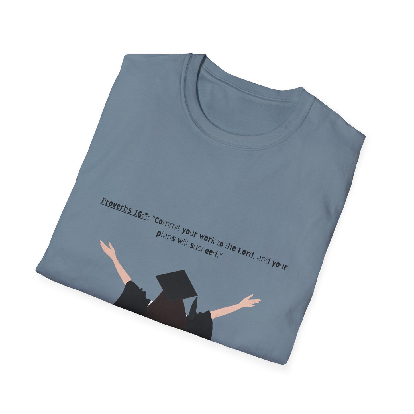 Bible verse Graduation Cap Unisex T-Shirt, faith inspired Achievement gifts Perfect for christian Graduates, Gift for Graduation Day