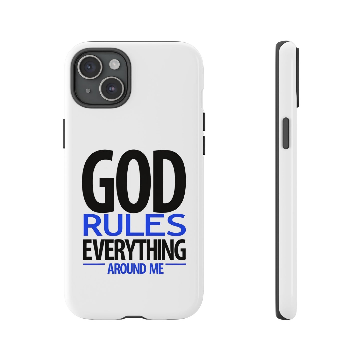God Rules Tough Phone Case, trending phone cases, Religious Gift, spiritually themed Accessory, Inspirational Phone Case, Faith-Based phone Case