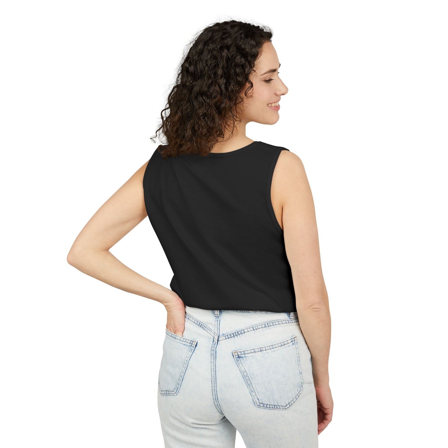 Stylish Unisex Graphic Tank Top - trendy Summer Attire, Casual Wear for everyday, Music Festivals, Gift Idea, Angel Theme