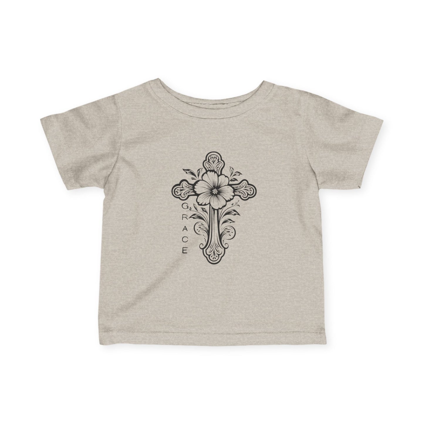 Baby faith inspired Graphic Tee with Floral Design, Infant T-Shirt, Cute Kids Clothing, Baby Shower Gift, Toddler Outfit, faith based Spring Fashion