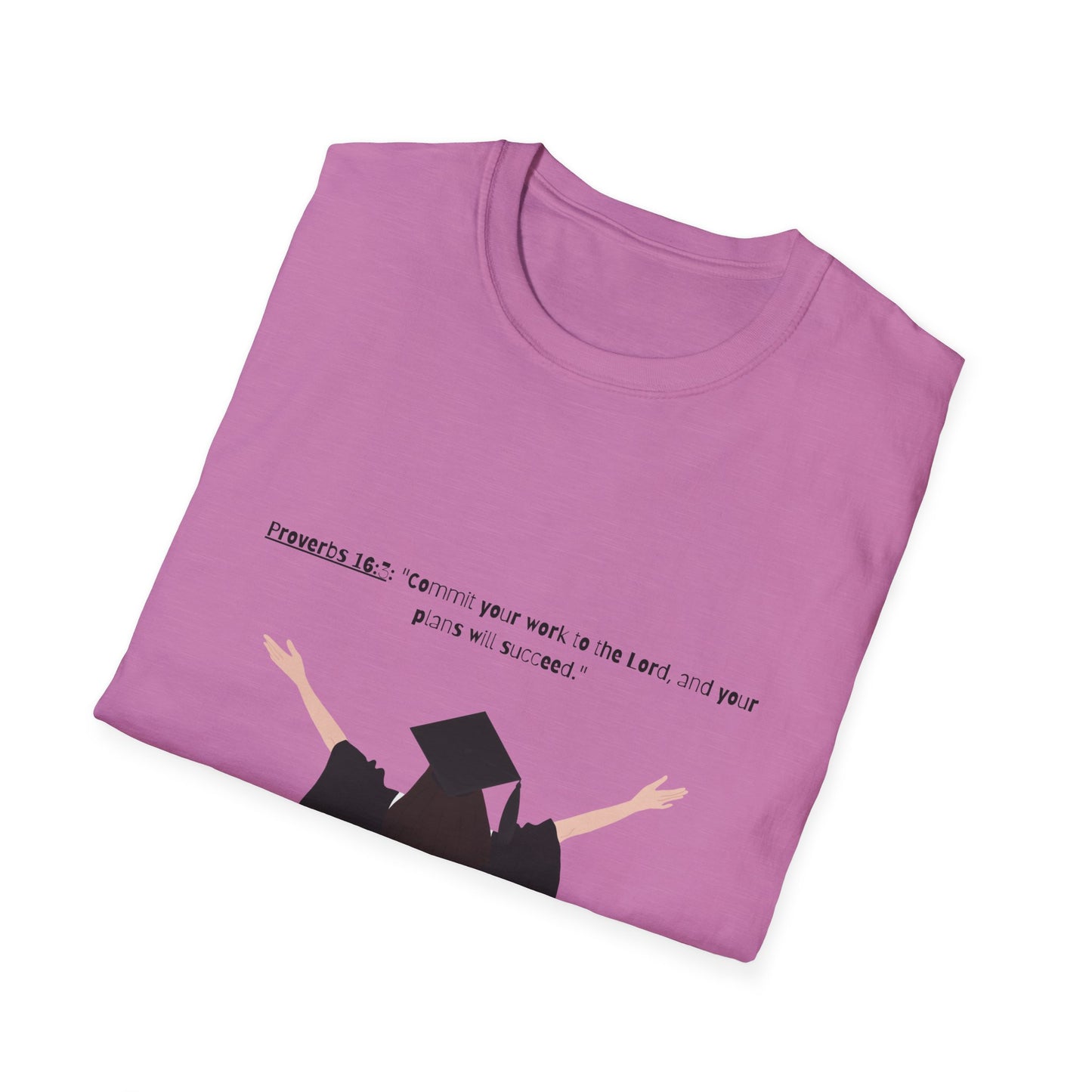 Bible verse Graduation Cap Unisex T-Shirt, faith inspired Achievement gifts Perfect for christian Graduates, Gift for Graduation Day
