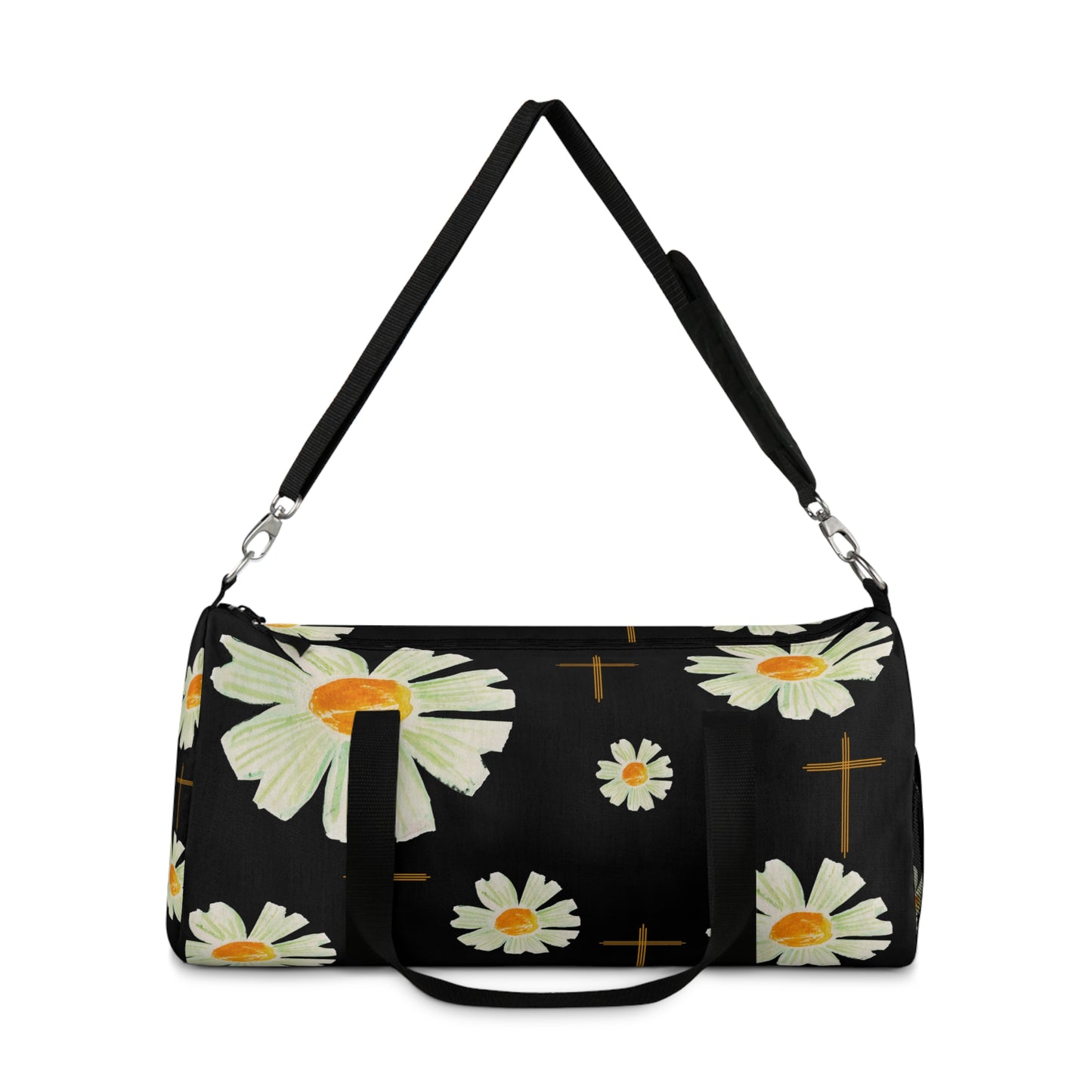 Chic Floral faith inspired cross design Duffel Bag for Travel, Gym, Weekend Getaways, trending faith based duffel bag for Women, Stylish Overnight Bag, Gift for Her