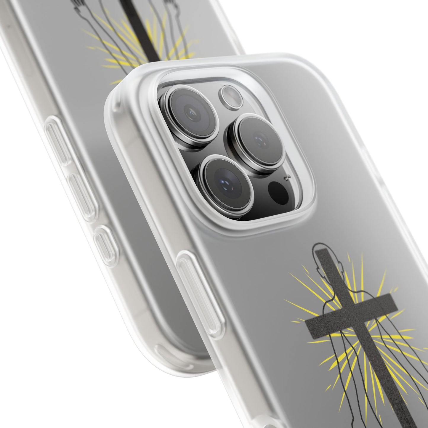 Spiritual healing Flexi Case, Motivational Phone Cover, Inspirational Gift idea, Cross Design Cell Phone Case, Unique Tech Accessory