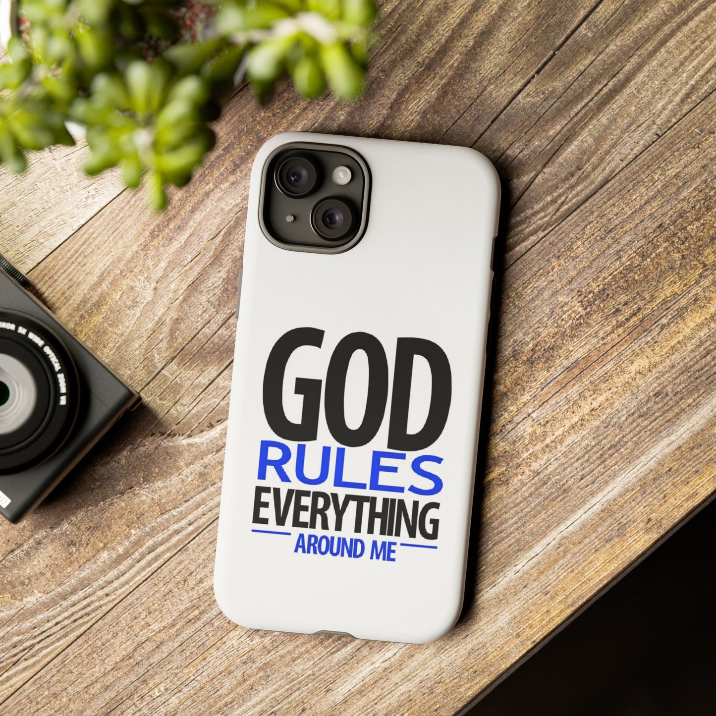 God Rules Tough Phone Case, trending phone cases, Religious Gift, spiritually themed Accessory, Inspirational Phone Case, Faith-Based phone Case