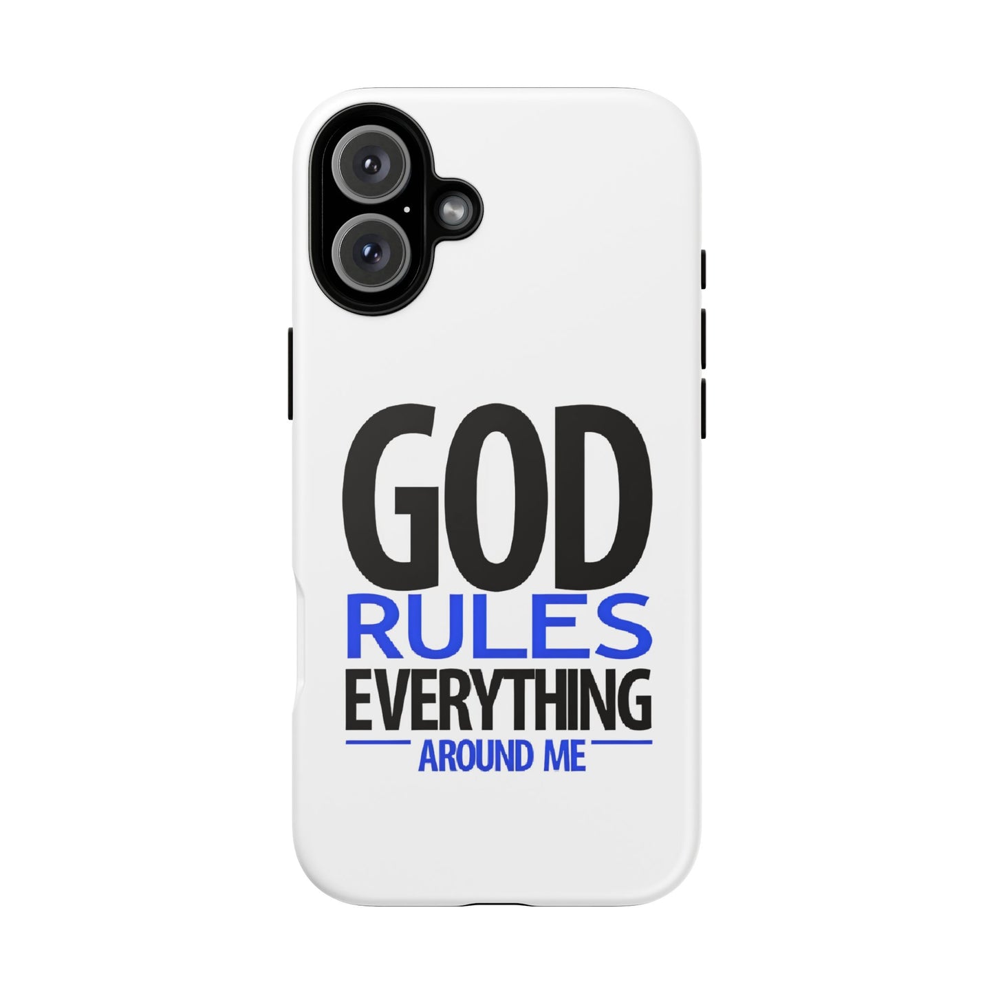 God Rules Tough Phone Case, trending phone cases, Religious Gift, spiritually themed Accessory, Inspirational Phone Case, Faith-Based phone Case