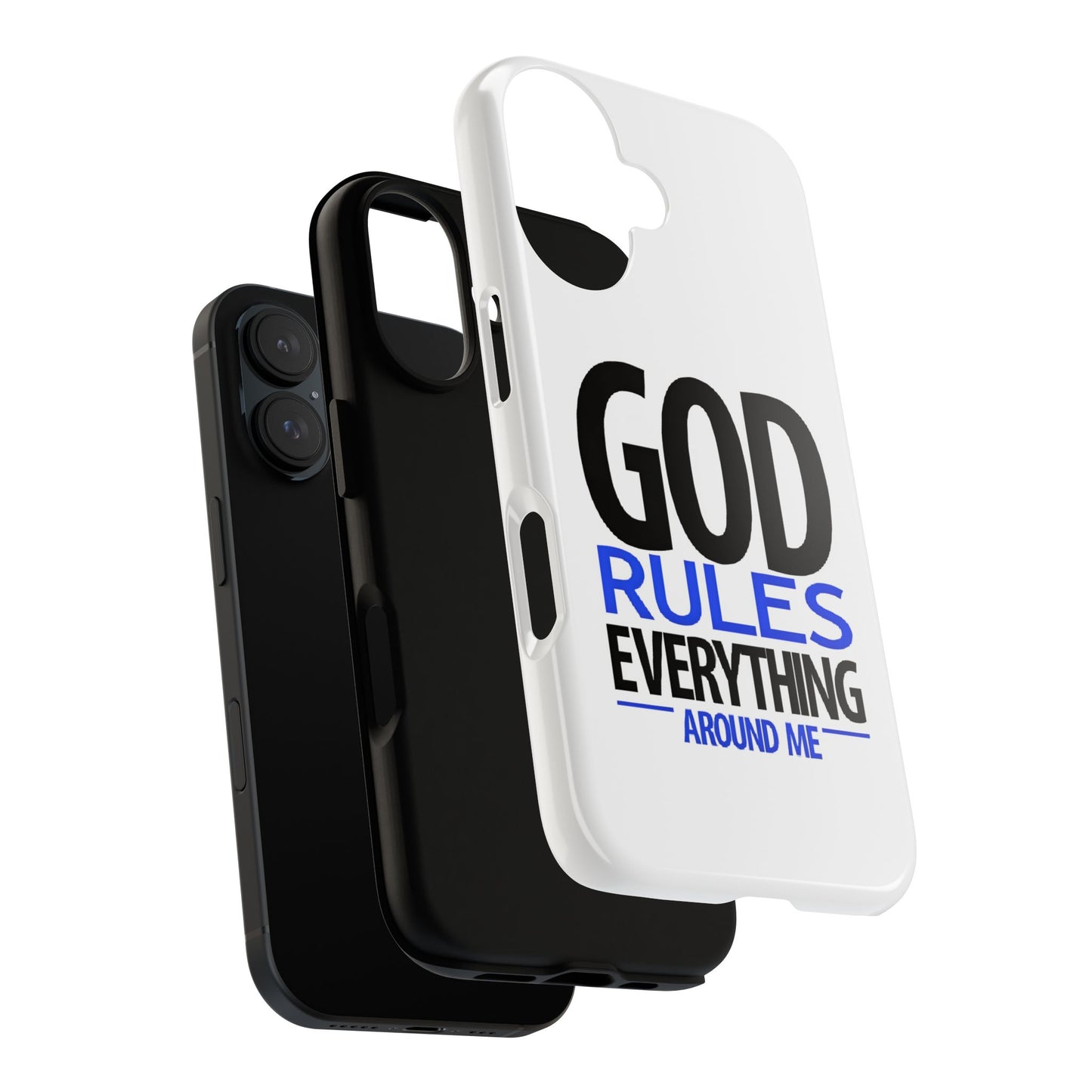 God Rules Tough Phone Case, trending phone cases, Religious Gift, spiritually themed Accessory, Inspirational Phone Case, Faith-Based phone Case