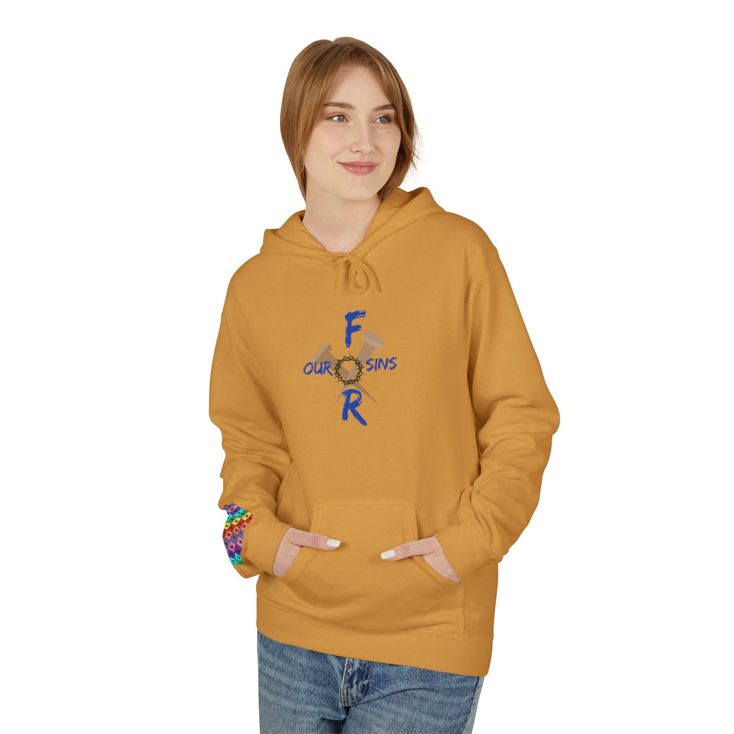 Unisex logo Fleece Hoodie - Cozy Gift for Friends, Motivational Apparel, Casual Wear, Birthday Present, Everyday Comfort