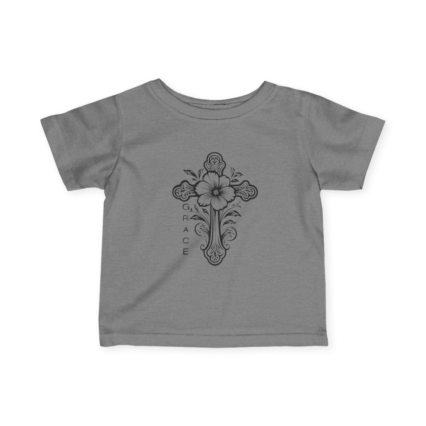 Baby faith inspired Graphic Tee with Floral Design, Infant T-Shirt, Cute Kids Clothing, Baby Shower Gift, Toddler Outfit, faith based Spring Fashion