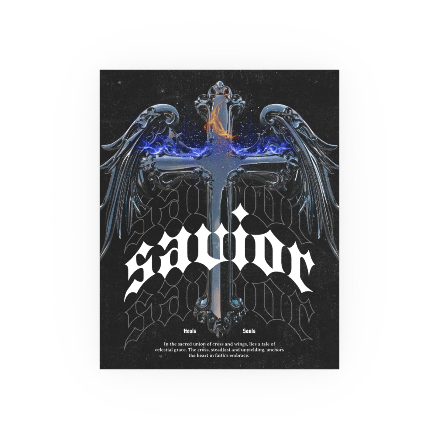 Savior Art Poster, spiritual Wall Decor, Aesthetic Room Decoration, faith inspired Home Art, Unique Gift Idea