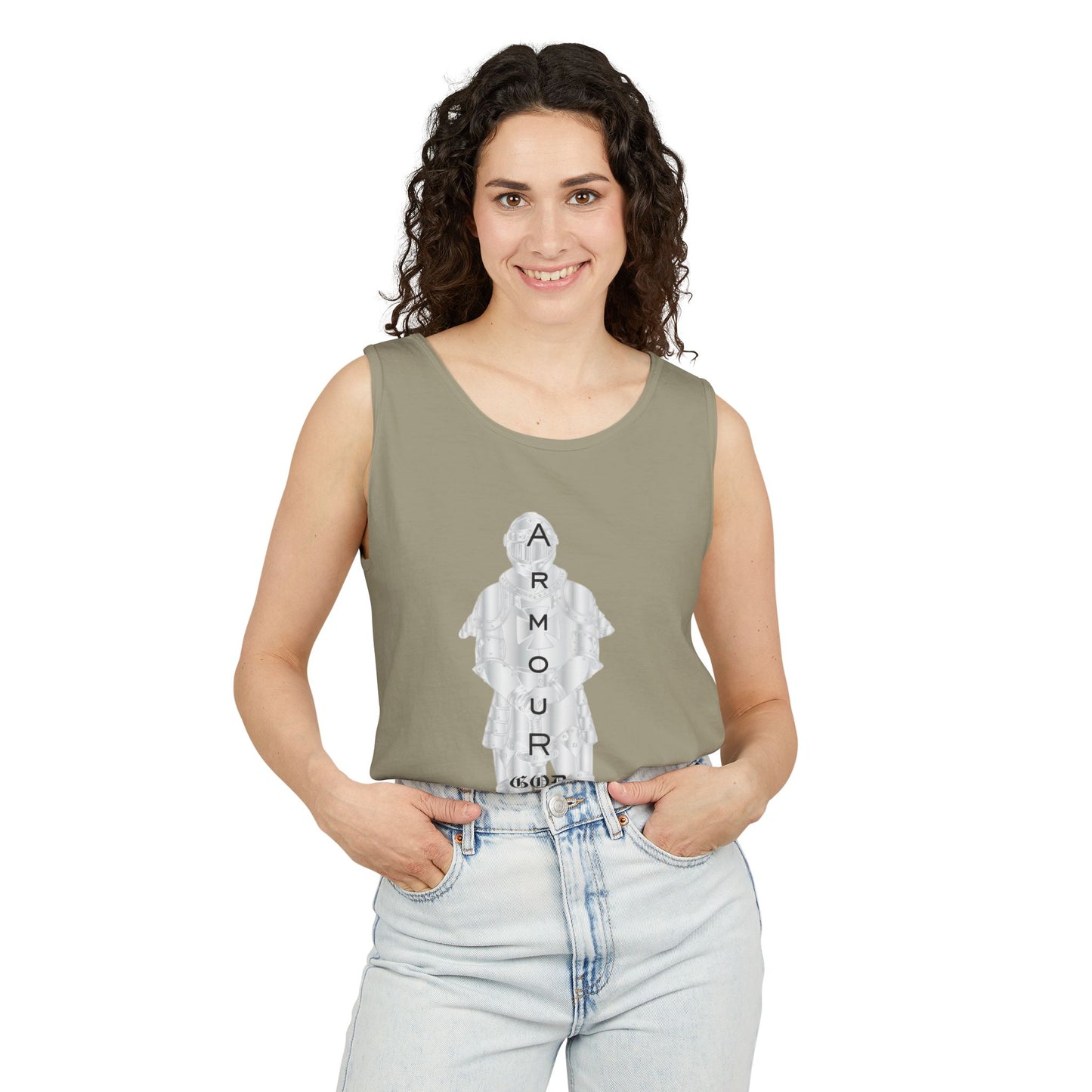 Mens Armour Of God Tank Top, Summer Shirt, Casual Wear, Gifts for Him, Faith based Fitness Apparel, Christian inspired Clothing