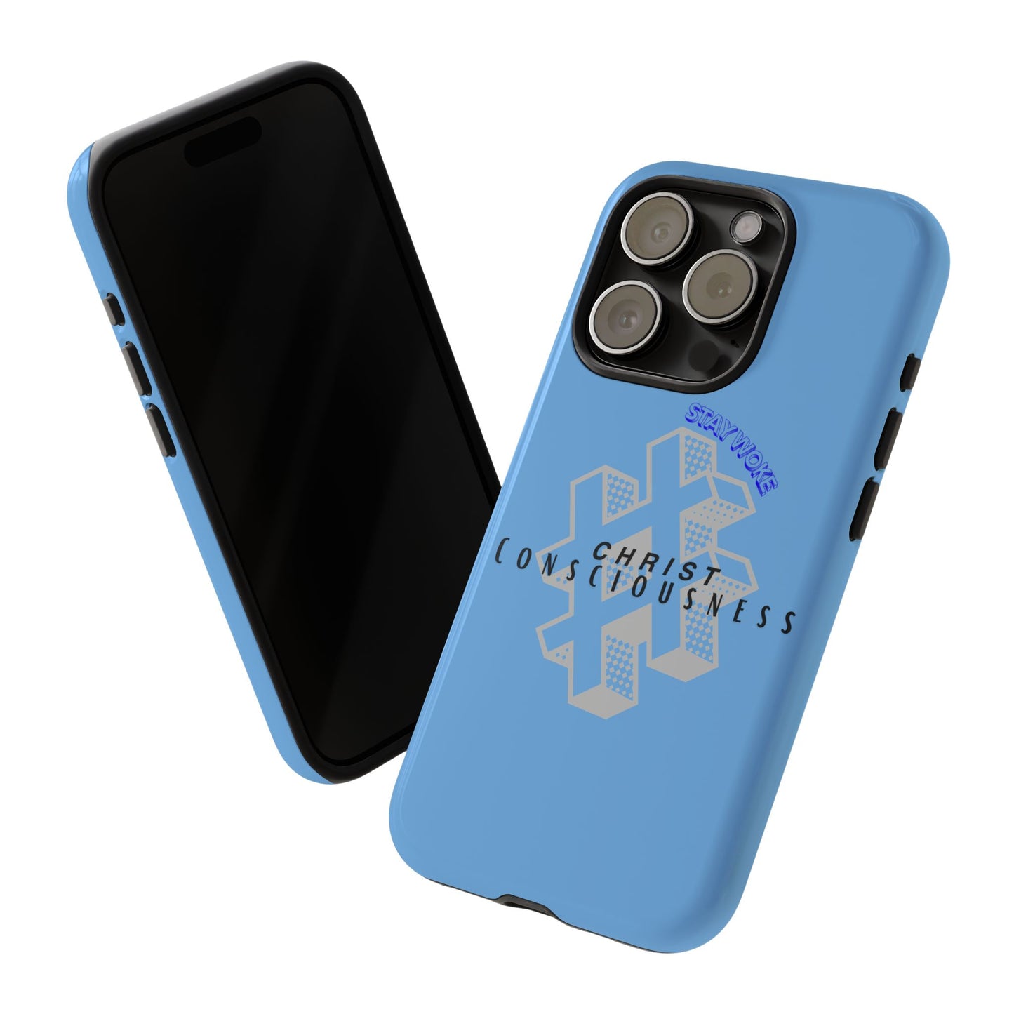 Hashtag Phone Case, Spiritual Gift, Faith-Based Accessory, Unique Tech Cover, Blue Phone Protector, trending tough cases, trending iPhone cases
