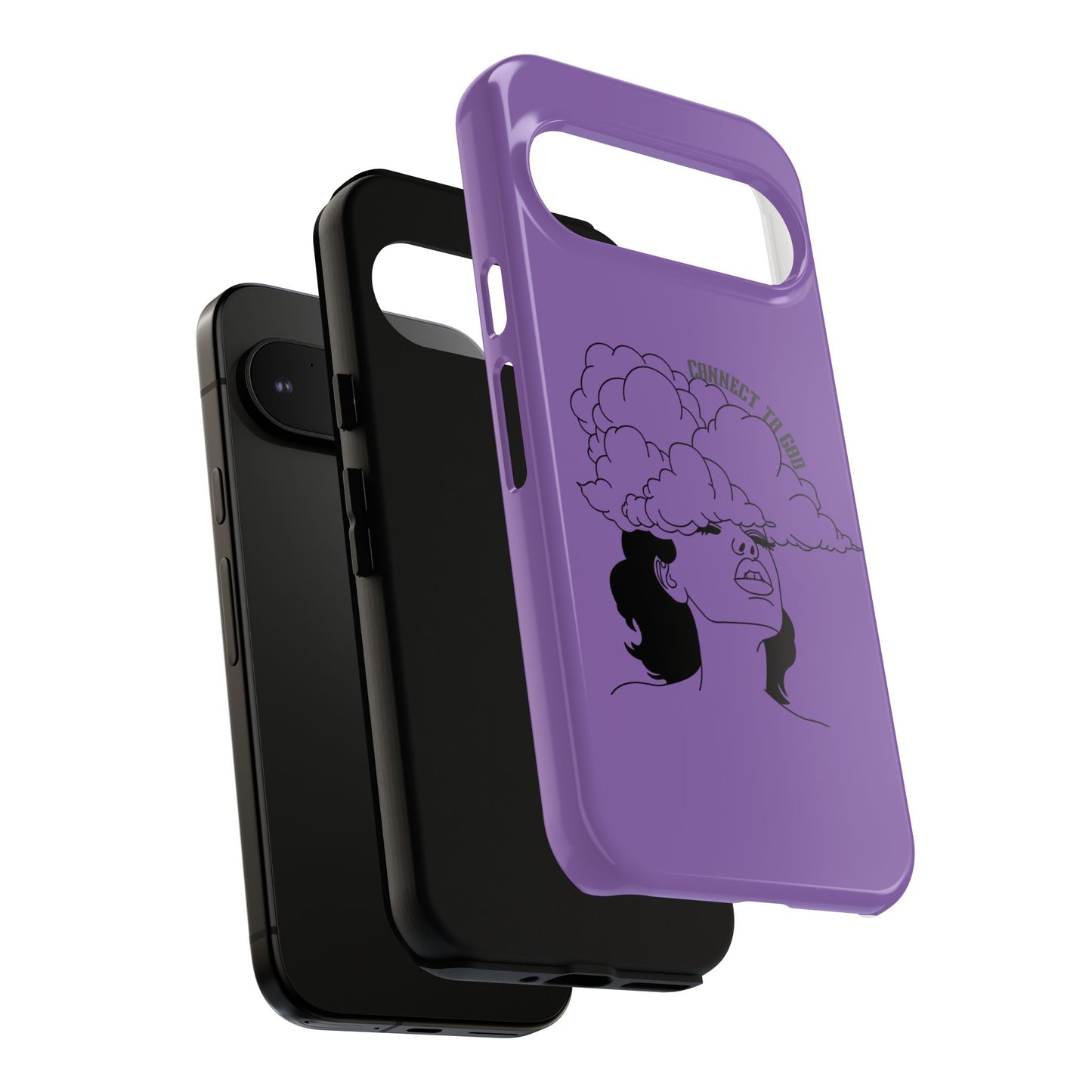 Purple Art Phone Case, Tough Cases for believers, Unique Phone Cover, Gifts for friends, Trendy Phone Accessories