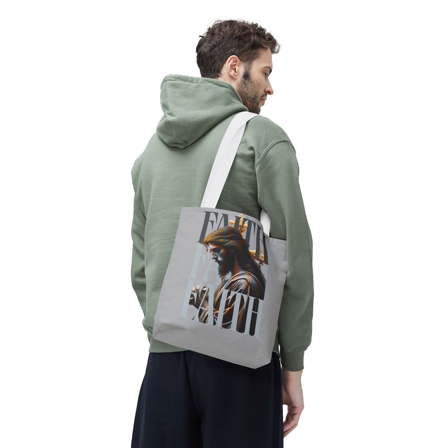 Faith themed Tote Bag for Daily wear, Reusable Shopping Bag, Christian Gift for any occassion, Affirmation Accessory, Stylish Faith Bag