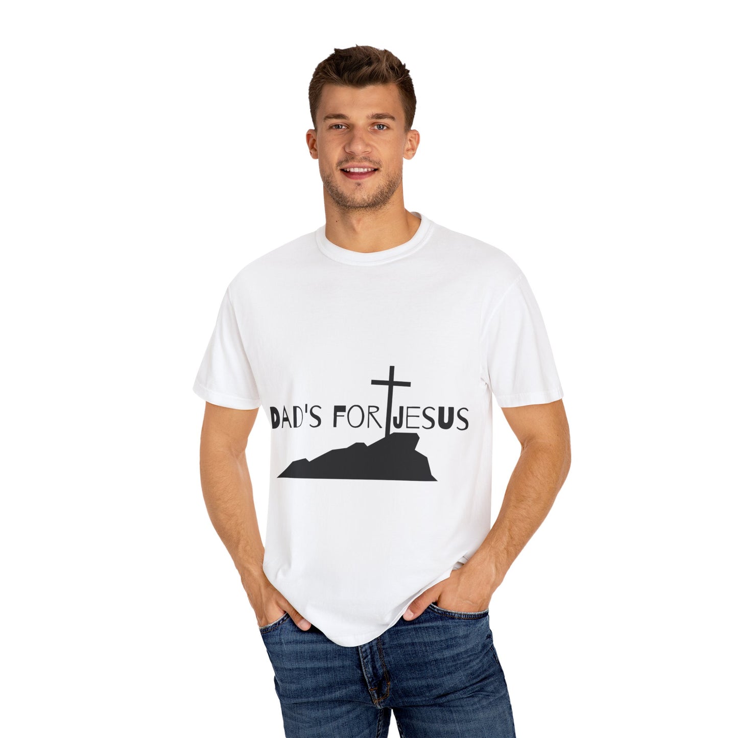T-Shirt religious wear for christian dads who love Jesus trendy t shirt for fathers day gift idea