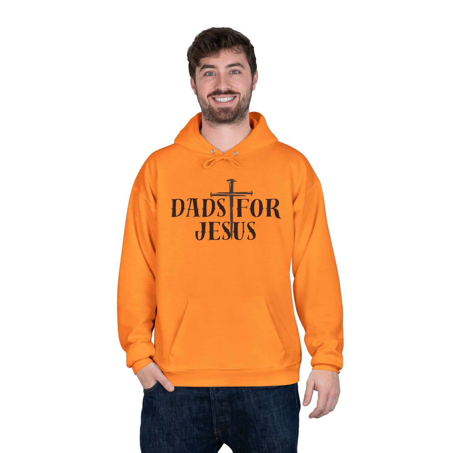 Dads for Jesus Eco-Friendly Hoodie, Christian Gift, Faith-Based Apparel, Unisex Sweatshirt, Casual Outfit, Gift for Dads