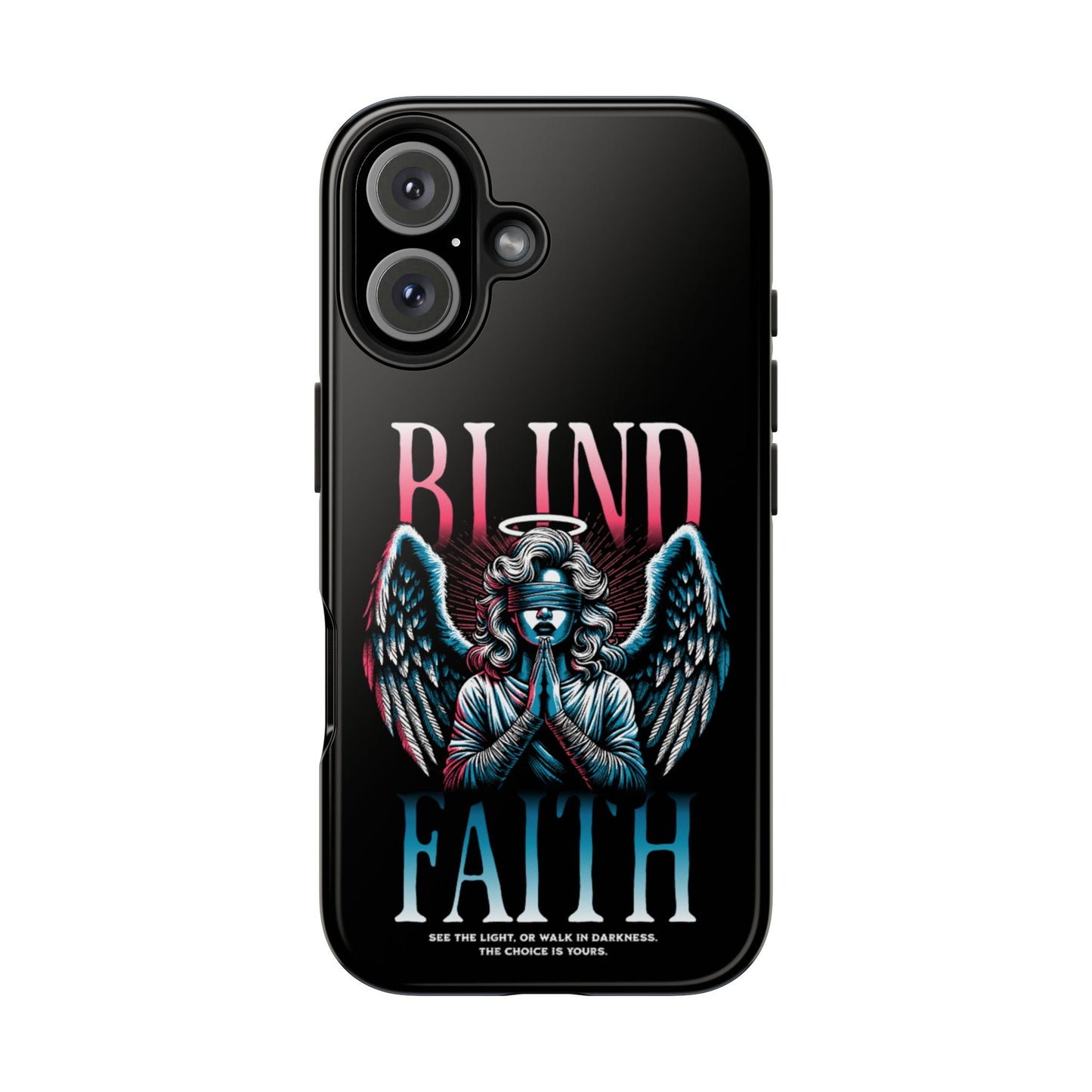 Angelic Blind Faith Phone Case | Tough Phone Cases, Angel Design, everyday Gifts, Faith-Based, Protection Case, trending smartphone cases
