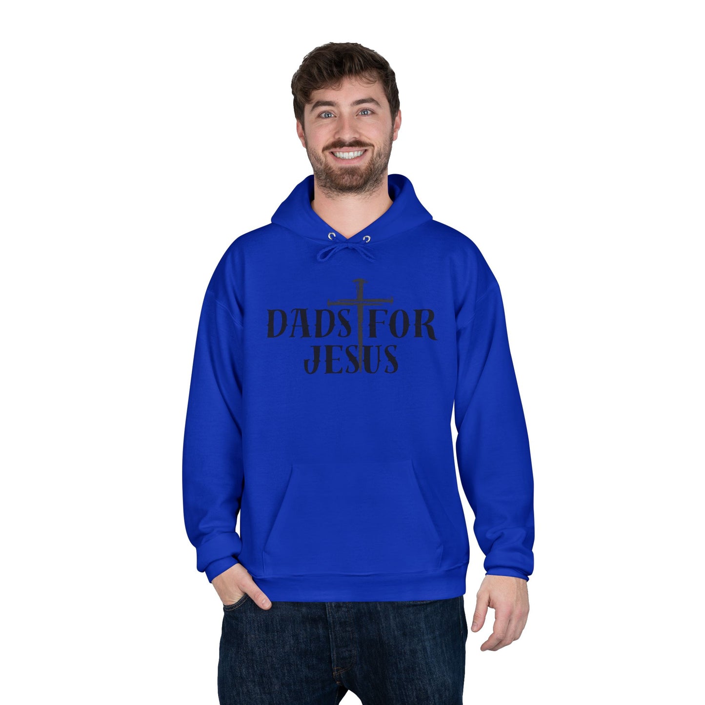 Dads for Jesus Eco-Friendly Hoodie, Christian Gift, Faith-Based Apparel, Unisex Sweatshirt, Casual Outfit, Gift for Dads