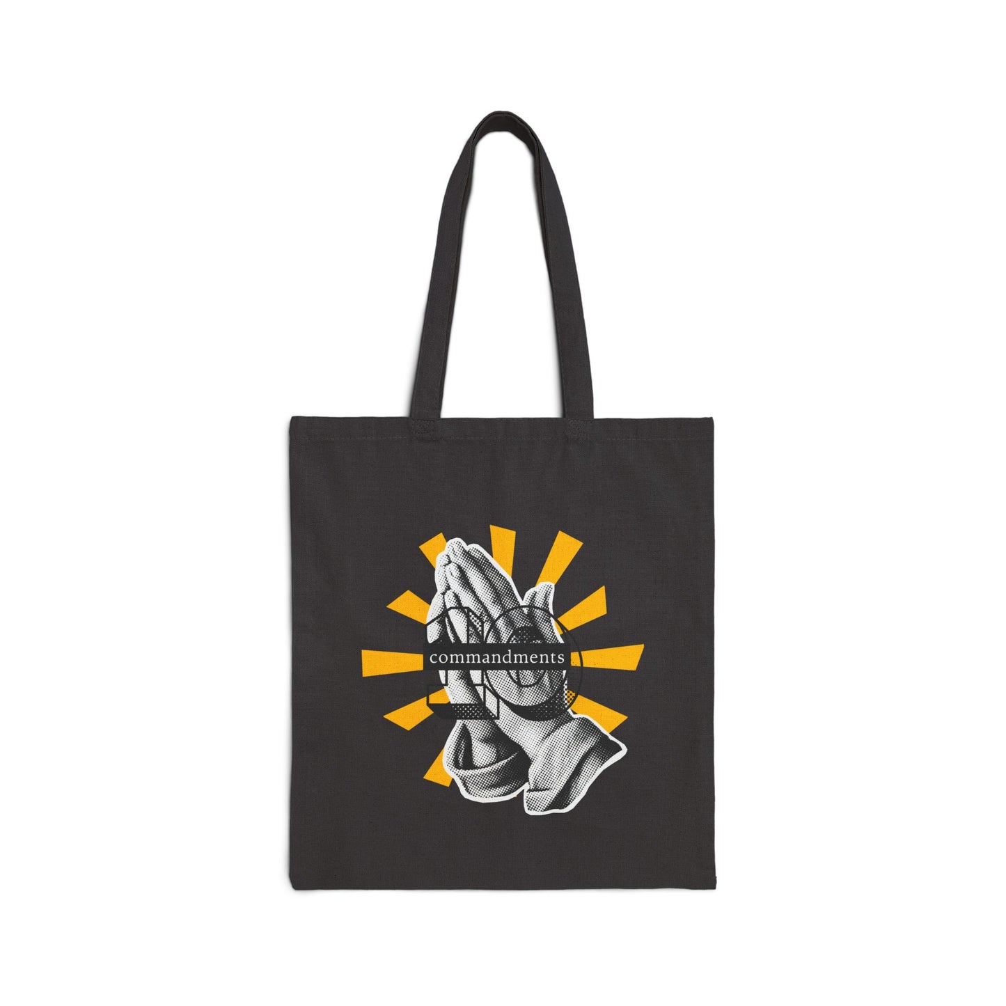 Praying Hands Canvas Tote Bag, Faith-Based Tote, Religious Gift, Spiritual Bag, Eco-Friendly Shopping Tote, Inspirational Gift