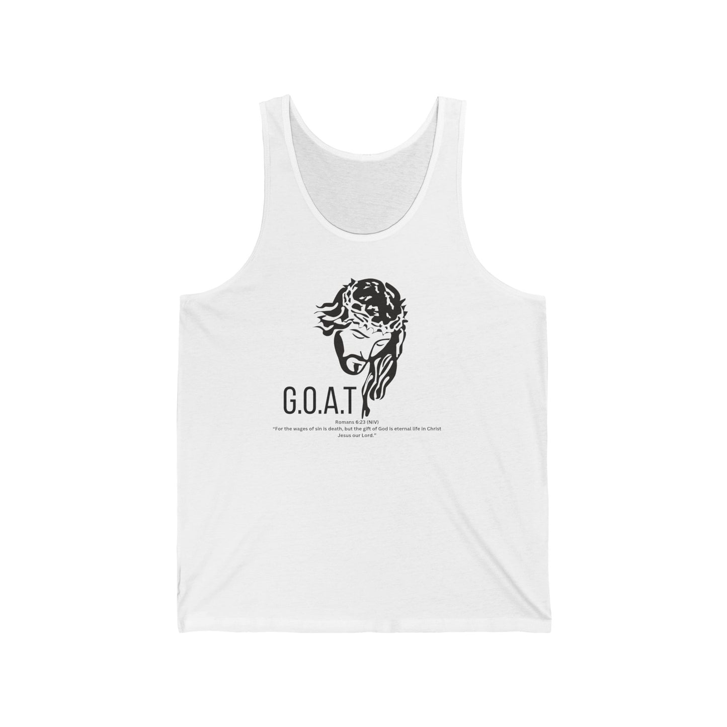 Unisex Jersey Tank for christian men active wear for every day faith based apparel Bible themed apparel gift idea for christians