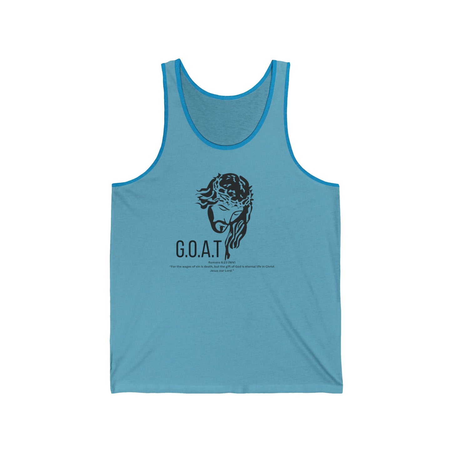 Unisex Jersey Tank for christian men active wear for every day faith based apparel Bible themed apparel gift idea for christians