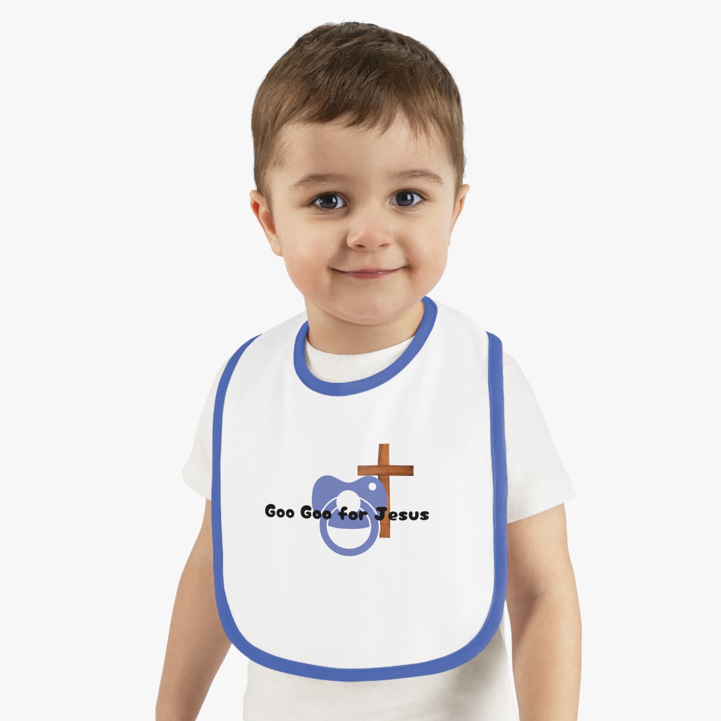 Cute faith inspired Baby Bib, Goo Goo for Jesus Baby Bib, Religious Baby Gift, Infant Eating Bib, Baby Shower Gift, Christian Parenting Essential